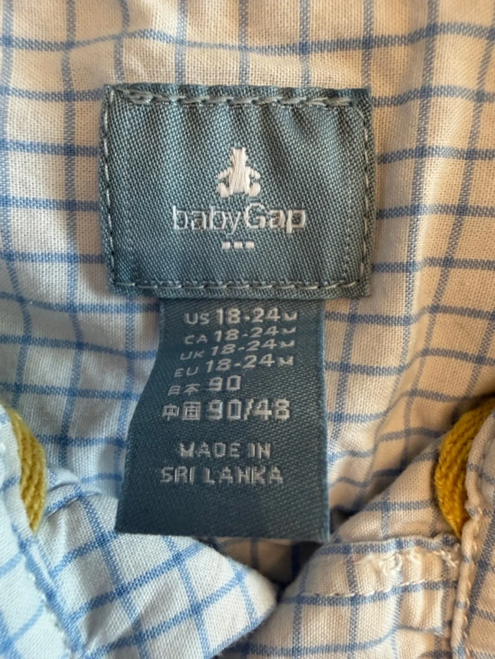 Baby Gap 18-24M Dress Shirt Bodysuit Pants Outfit Set Blue White 2 Pc
